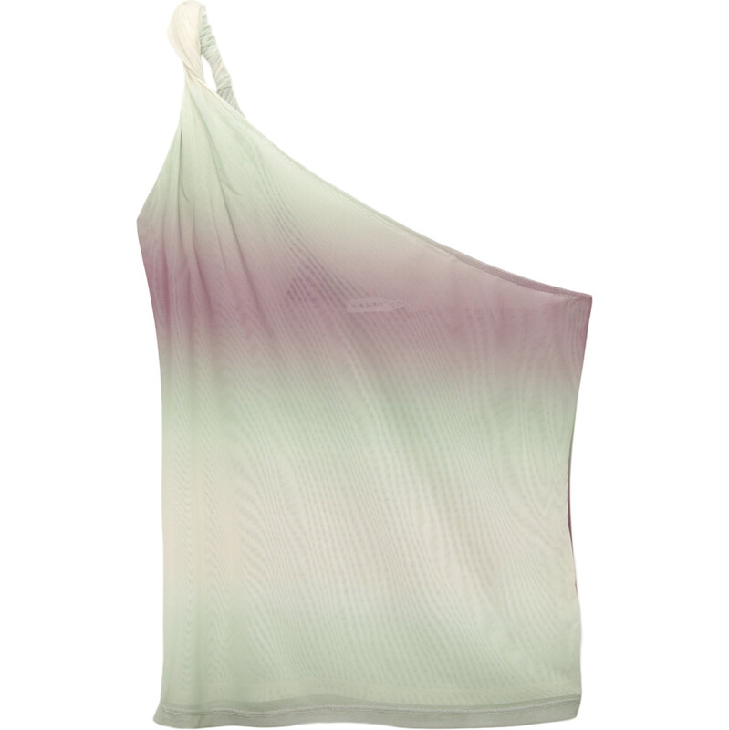 Pull&Bear Top béžová / pastelově zelená / fialová 109088095