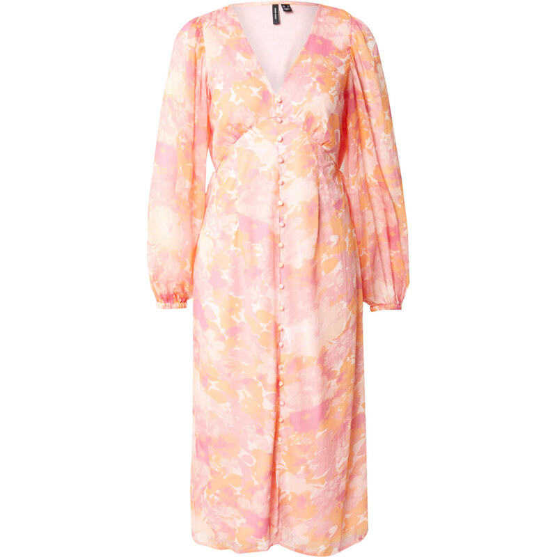 VERO MODA Šaty VMSMILLA mandarinkoná / pitaya / starorůžová /
