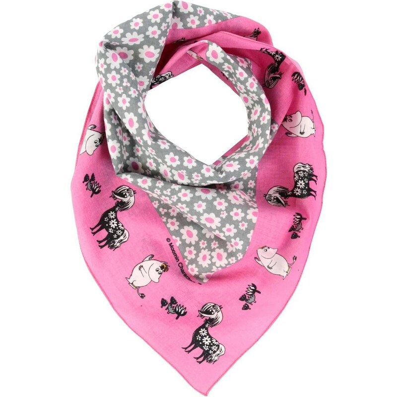Lasessor Finsko Bandana šátek Moomin floral pink 53x53 105455373
