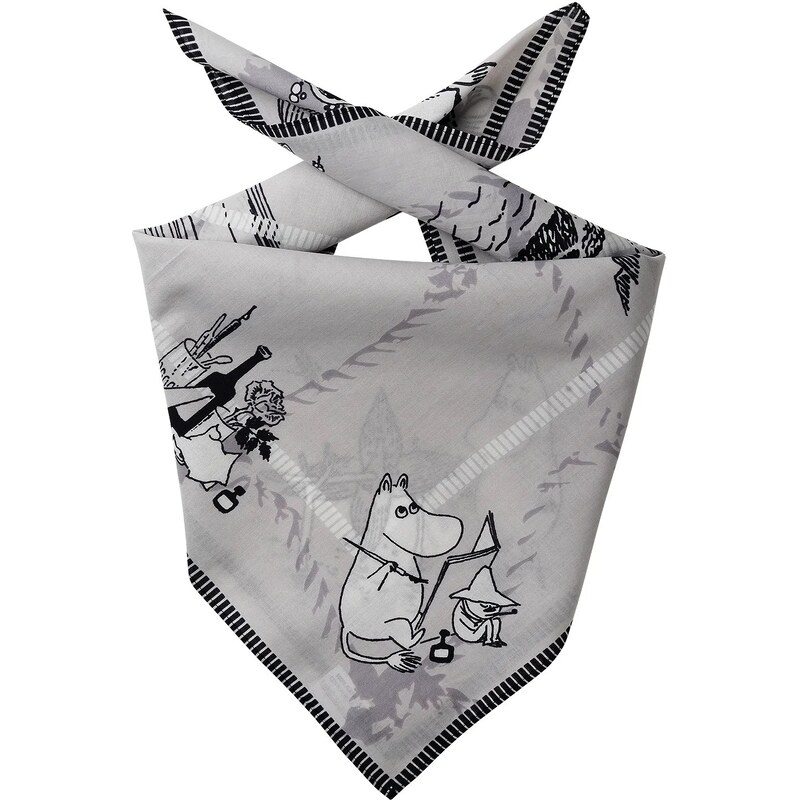 Lasessor Finsko Bandana šátek Moomin Sea Adventure grey 55x55 105455374