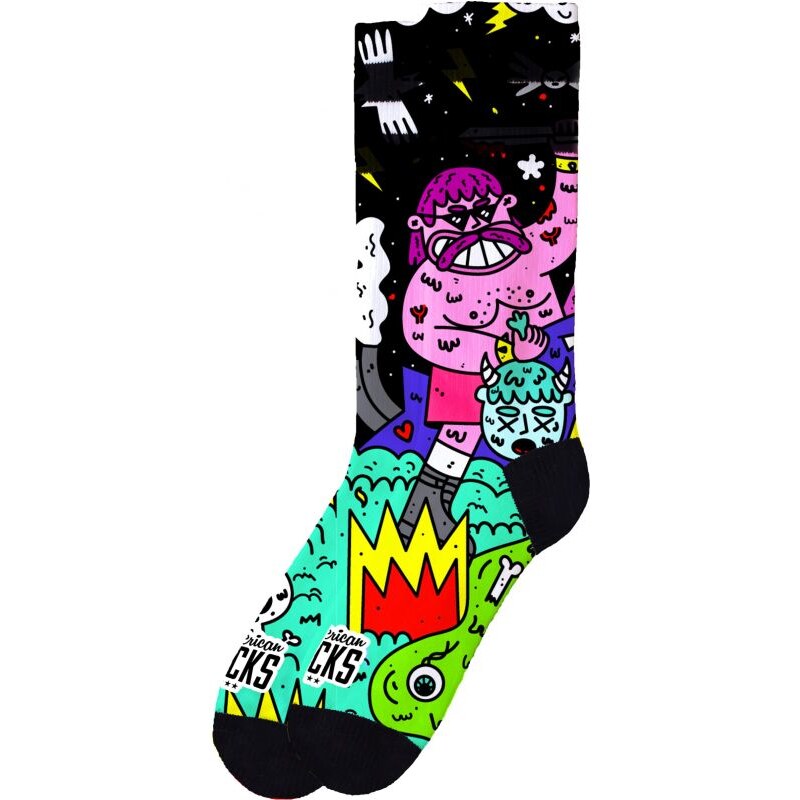 PONOŽKY AMERICAN SOCKS Barbarian - zelená -