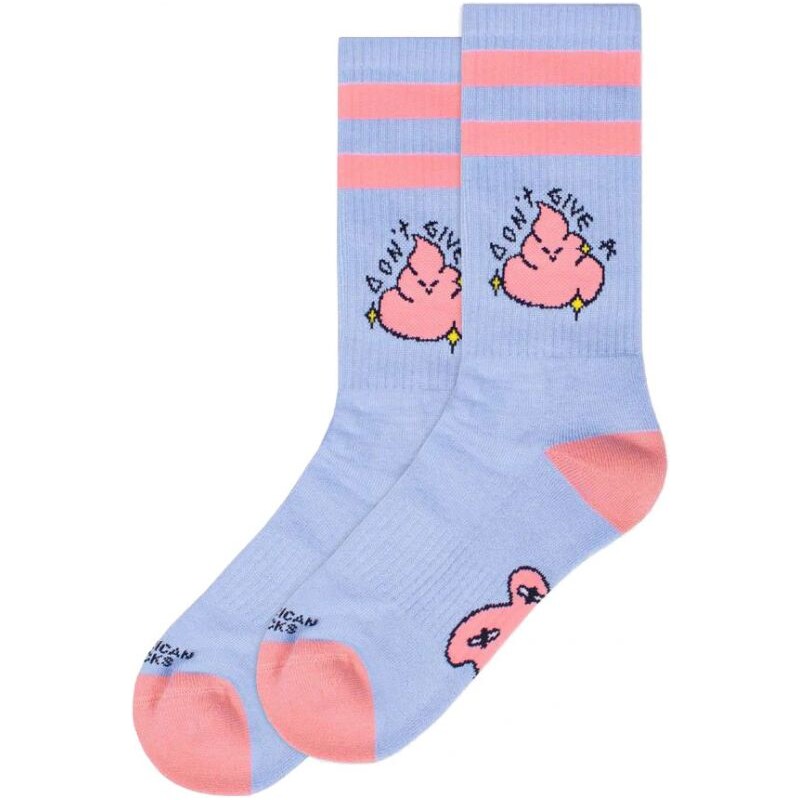 PONOŽKY AMERICAN SOCKS Dont give a shit - modrá