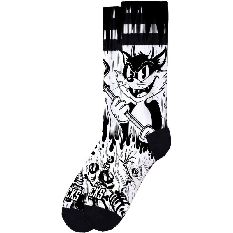 PONOŽKY AMERICAN SOCKS Evil Cat - černá -