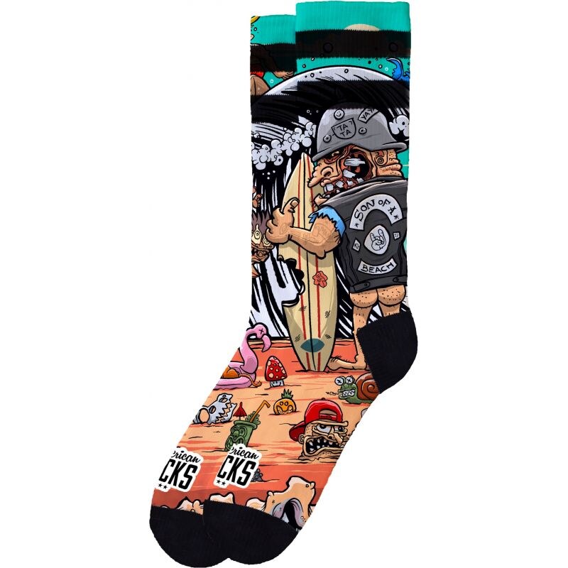 PONOŽKY AMERICAN SOCKS Son of a beach - šedá -