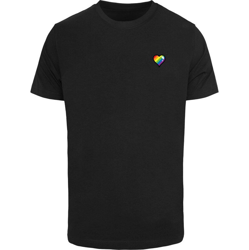 Mister Tee Tričko Glossy Heart Pride modrá / fialová / korálová