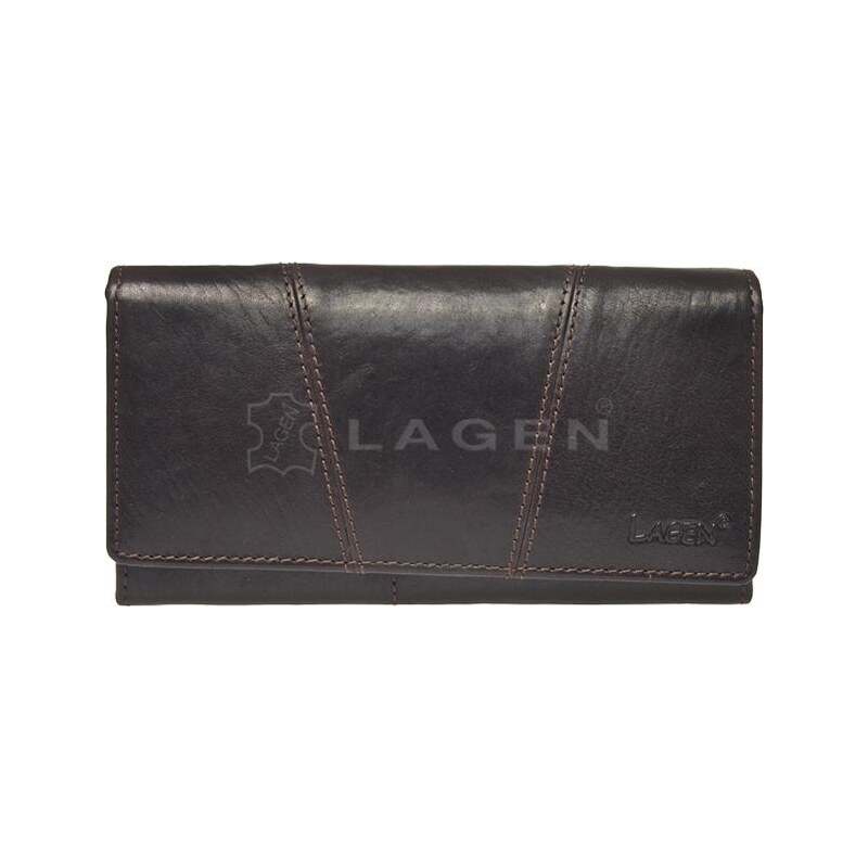 Dámská kožená peněženka Lagen PWL-388/T Dark brown 53485412