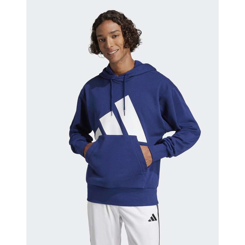 adidas performance Essentials big logo french terry hoodie in