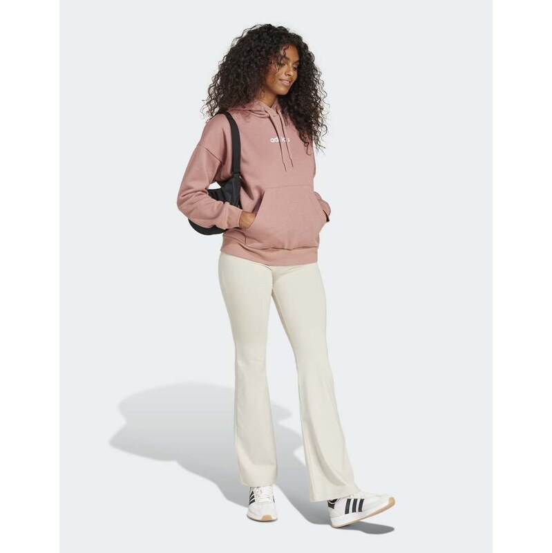 adidas performance Essentials small logo flared leggings in beige / 115498629