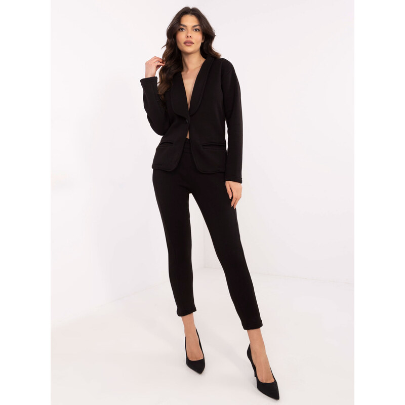 BASIC Černá dámská elegantní tepláková souprava -black 103646999