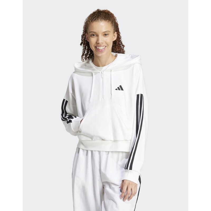 adidas performance Essentials 3-stripes french terry quarter-zip 115498631