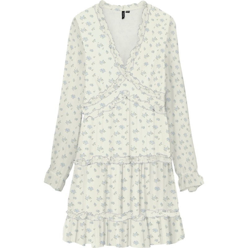 Vero Moda Petite Šaty VMSMILLA opálová / tmavě zelená / bílá