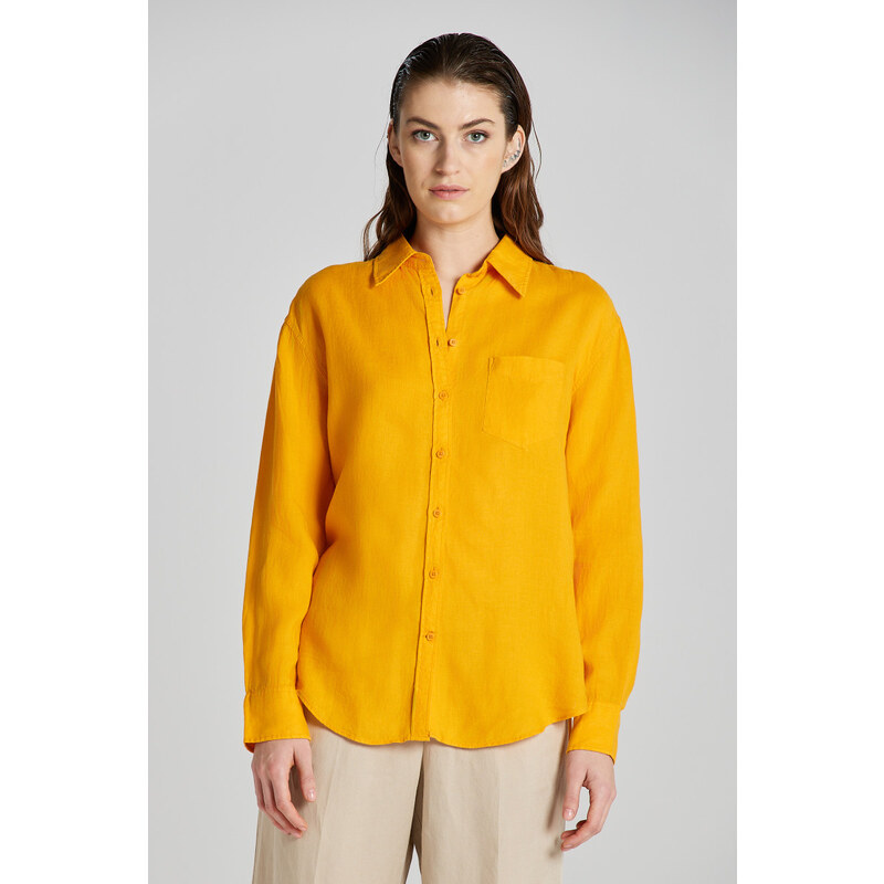 KOŠILE GANT REL LINEN SHIRT MEDAL YELLOW