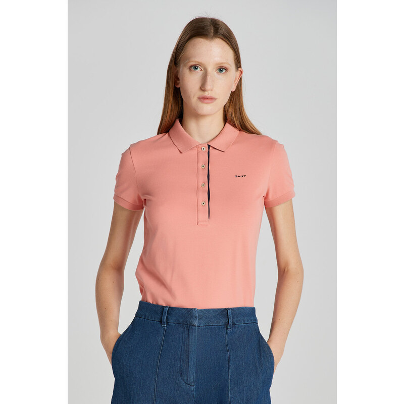 POLOKOŠILE GANT CONTRAST COLLAR SS PIQUE POLO PEACHY PINK 91881755