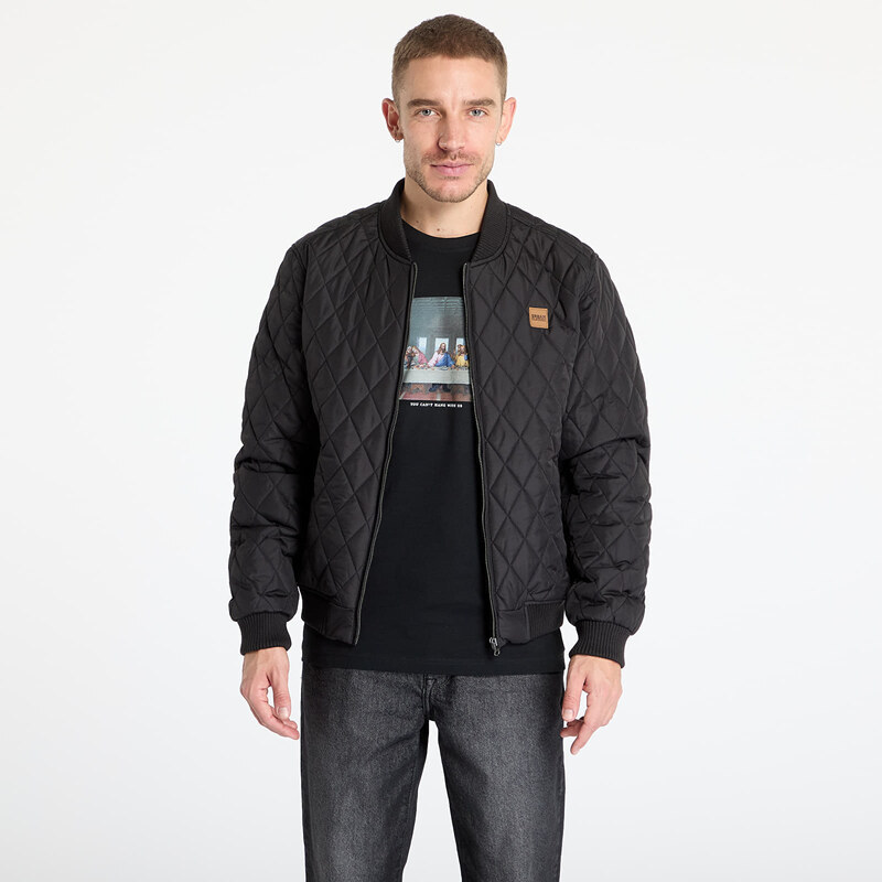 Bunda Urban Classics Diamond Quilt Nylon Jacket Black S