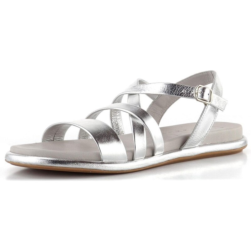 Wonders metalické sandály Silver AT-3402 105543352