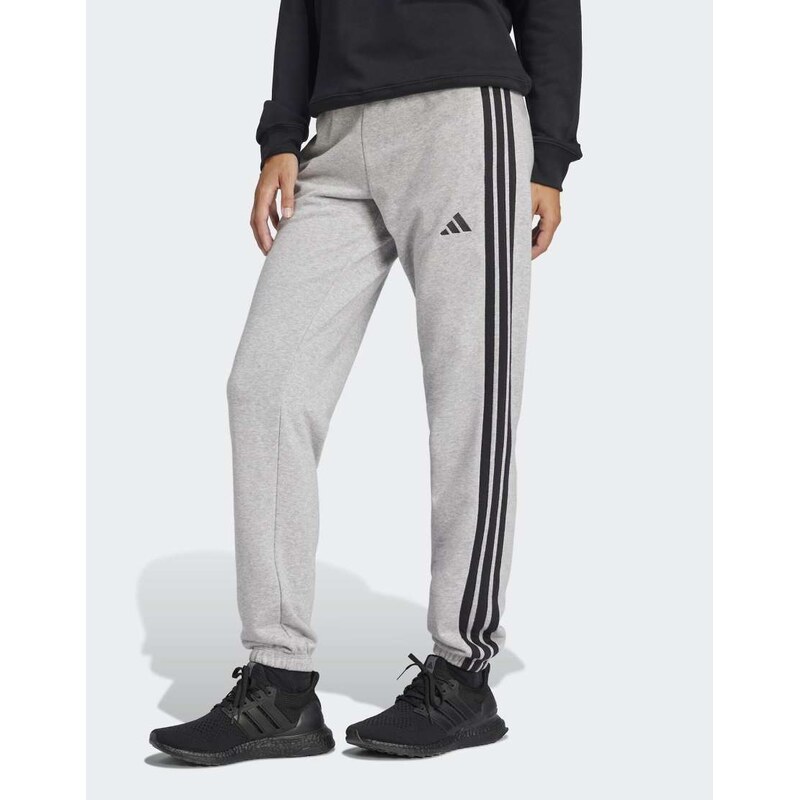 adidas performance Essentials 3-stripes french terry cuffed pants in 115503670