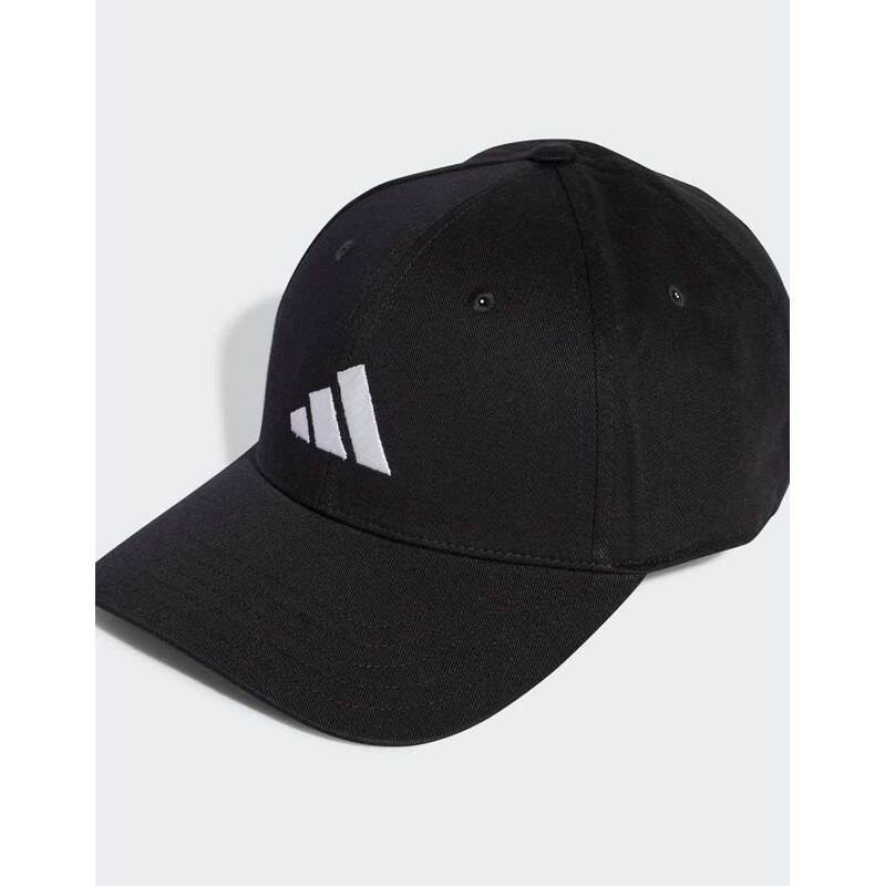 adidas performance New logo baseball cap in black / white