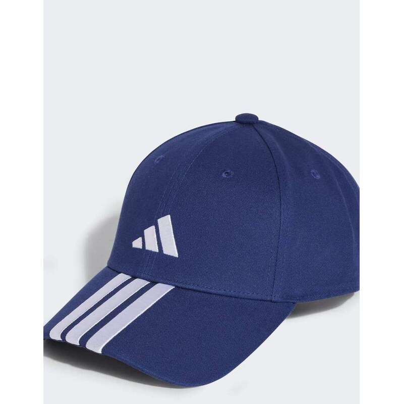 adidas performance 3-stripes new logo baseball cap in dark blue / 115078727
