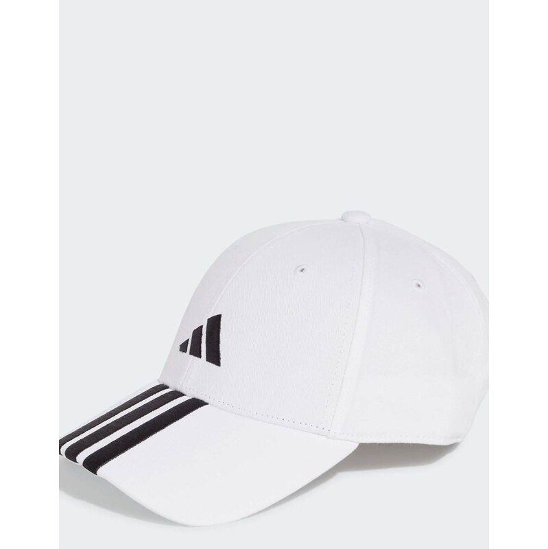 adidas performance 3-stripes new logo baseball cap in white / black 115503644
