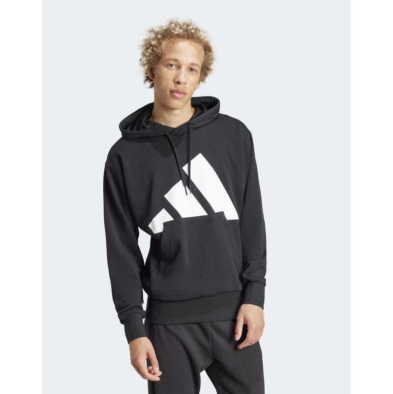 adidas performance Essentials big logo french terry hoodie in