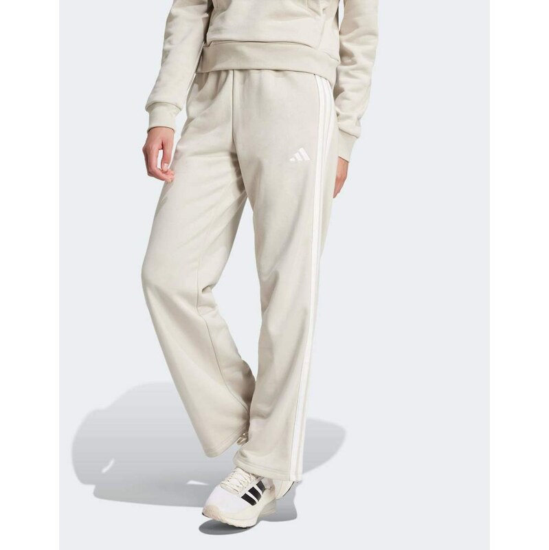 adidas performance Essentials 3-stripes open hem french terry pants in 115503623