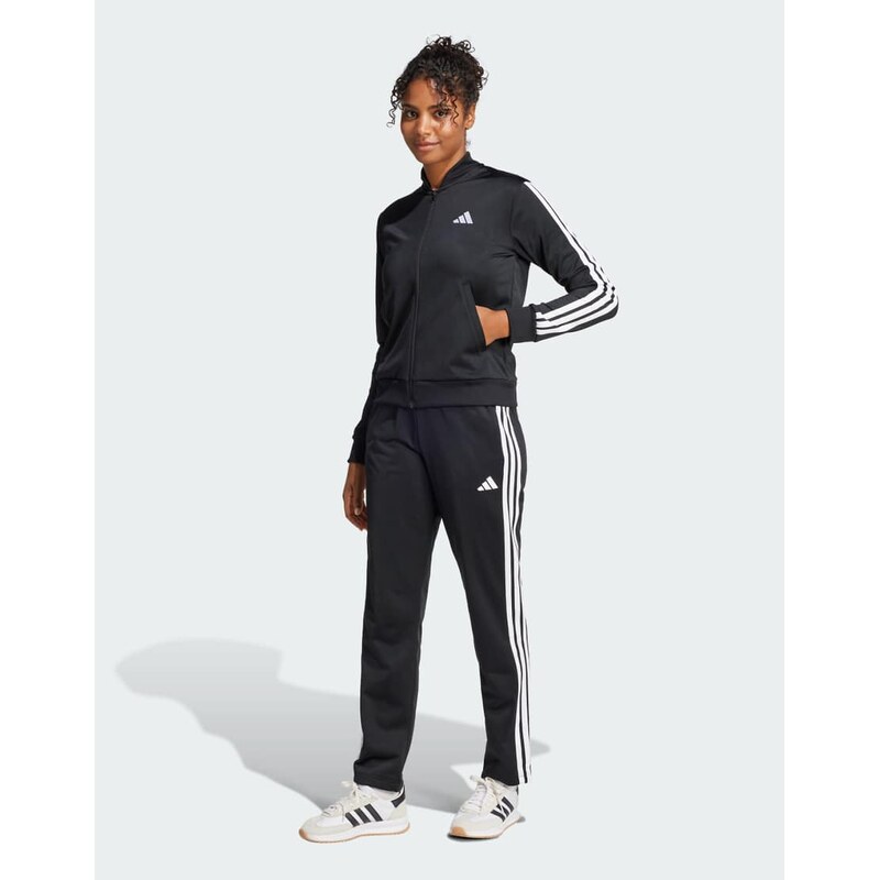 adidas performance Essentials 3-stripes track suit in black 115498622