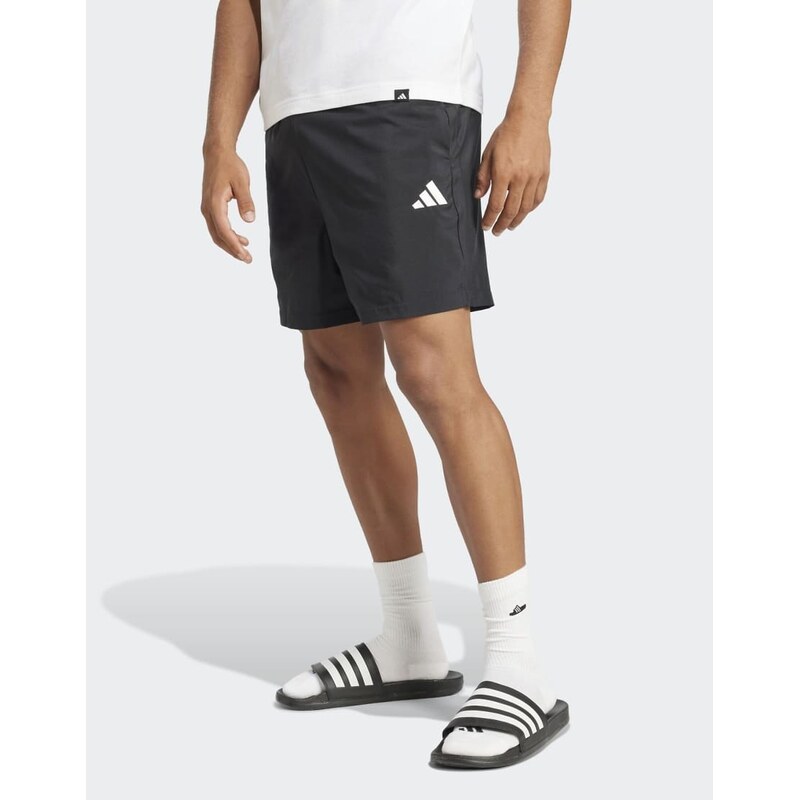 adidas performance Essentials small logo chelsea shorts in black
