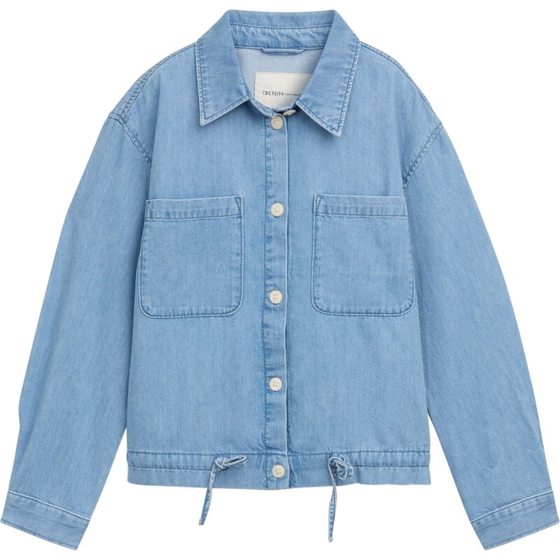 TOM TAILOR DENIM Přechodná bunda modrá džínovina
