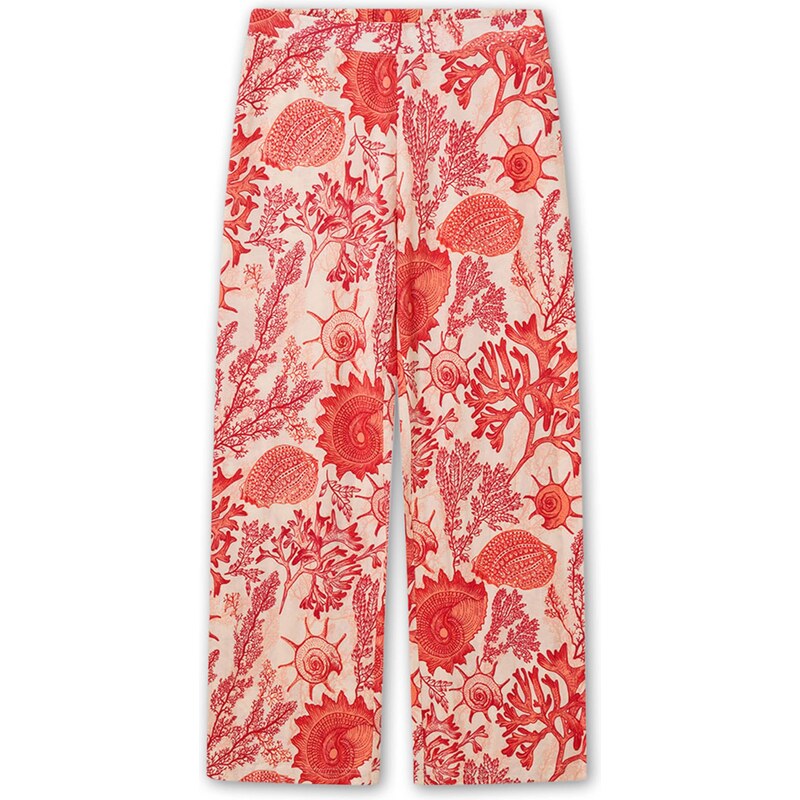 Gisela Pyžamové kalhoty korálová / offwhite 105548912