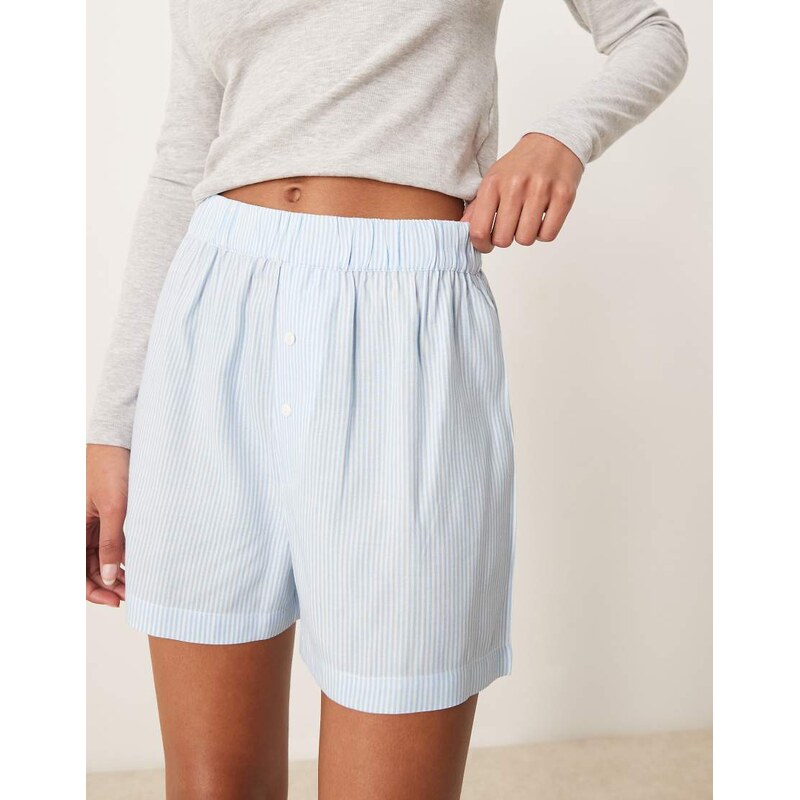 Luna boxer short in blue stripe 105554362