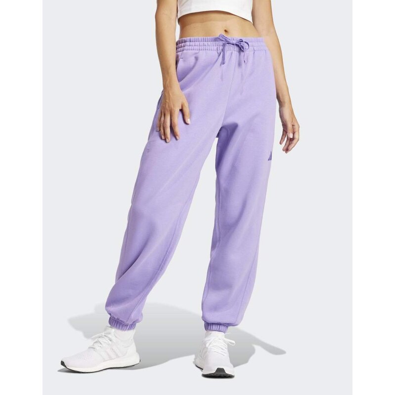 adidas performance Essentials 3-stripes french terry cuffed pants in 115503635