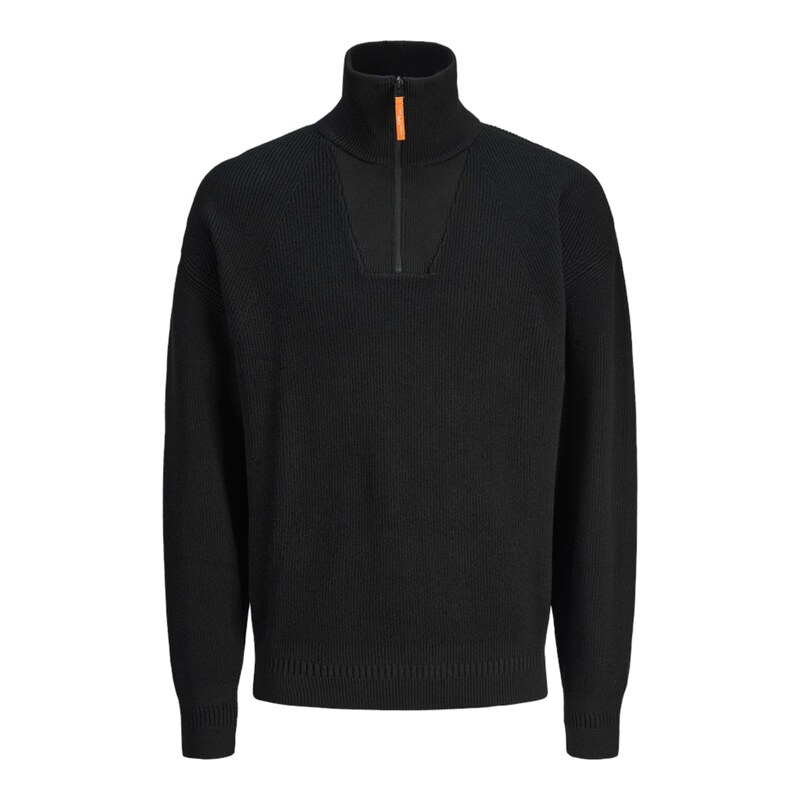 JACK & JONES Svetr tmavě oranžová / černá