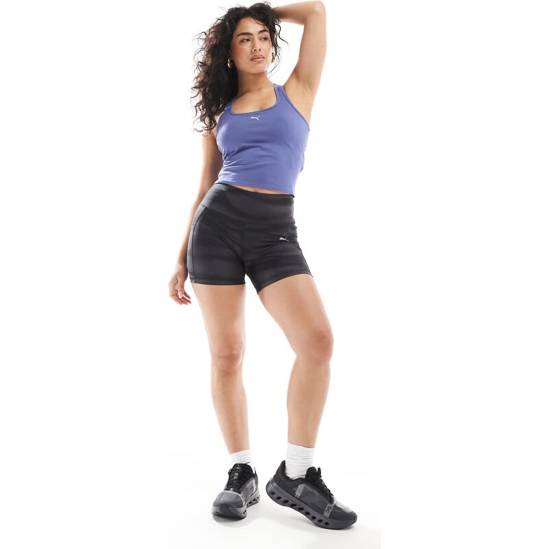 Puma Run Velocity 5 legging shorts in black camo 105572218