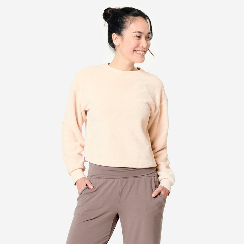 KIMJALY Dámská fleecová mikina na jógu a meditaci Cocoon