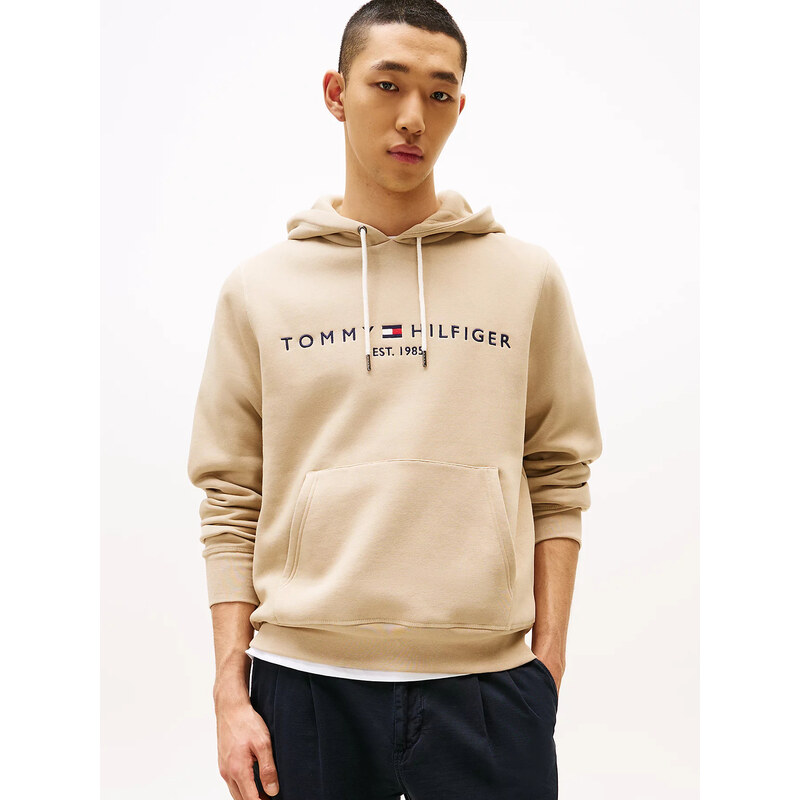 Tommy Hilfiger pánská béžová mikina Logo