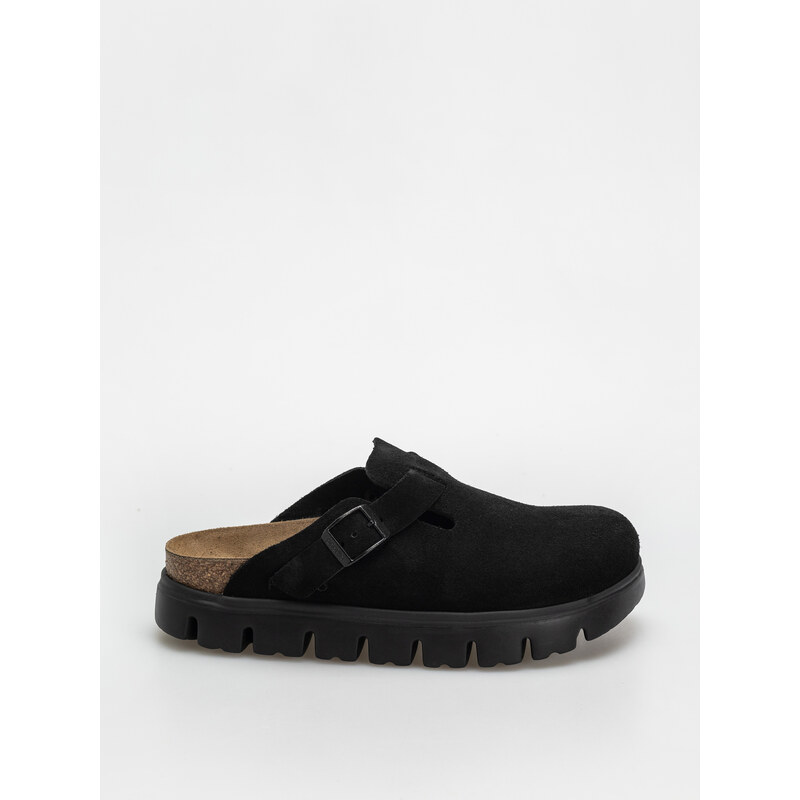 Birkenstock Boston Chunky Suede Narrow (black/black)černá