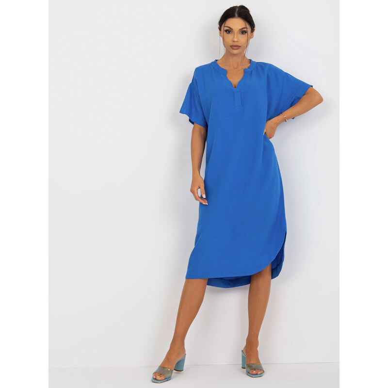 BASIC Modré košilové midi šaty TW-SK-BE-AZ101.40P-blue