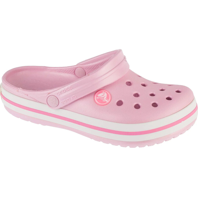 Světle růžové dětské nazouváky Crocs Crocband Clog K 207006-6GD