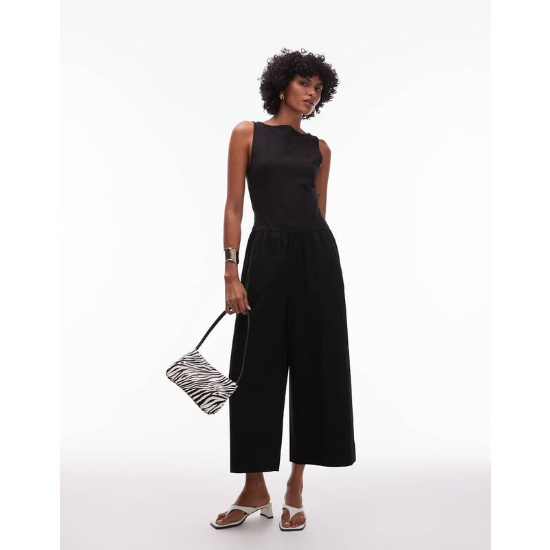 & Other Stories sleeveless wide leg jumpsuit in black 105569048