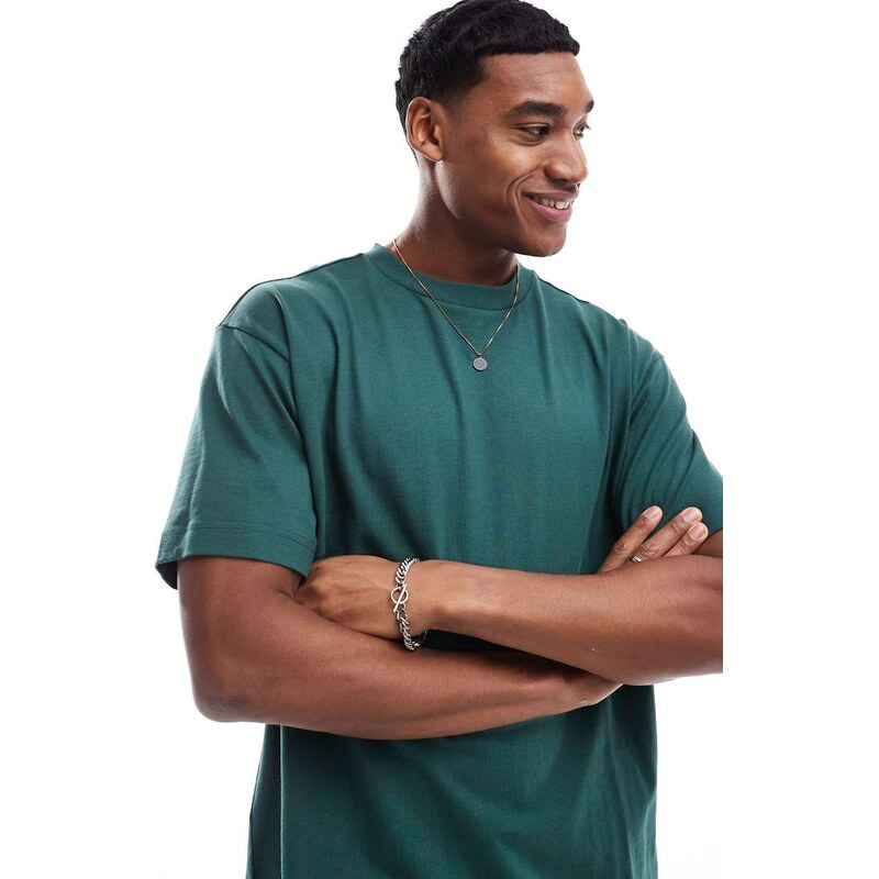 Cotton On box fit plain t-shirt in pine needle green