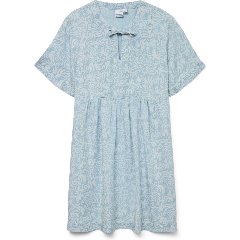 VERO MODA Šaty VMFLEUR světlemodrá / bílá