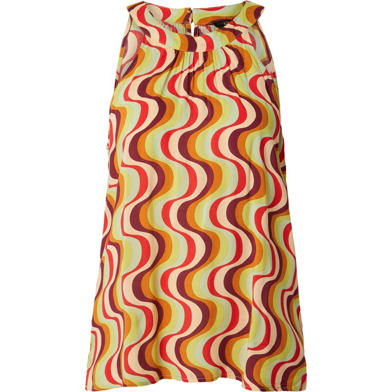 King Louie Top Virna Jiggy Voile krémová / limetková / lilek / světle 105573437
