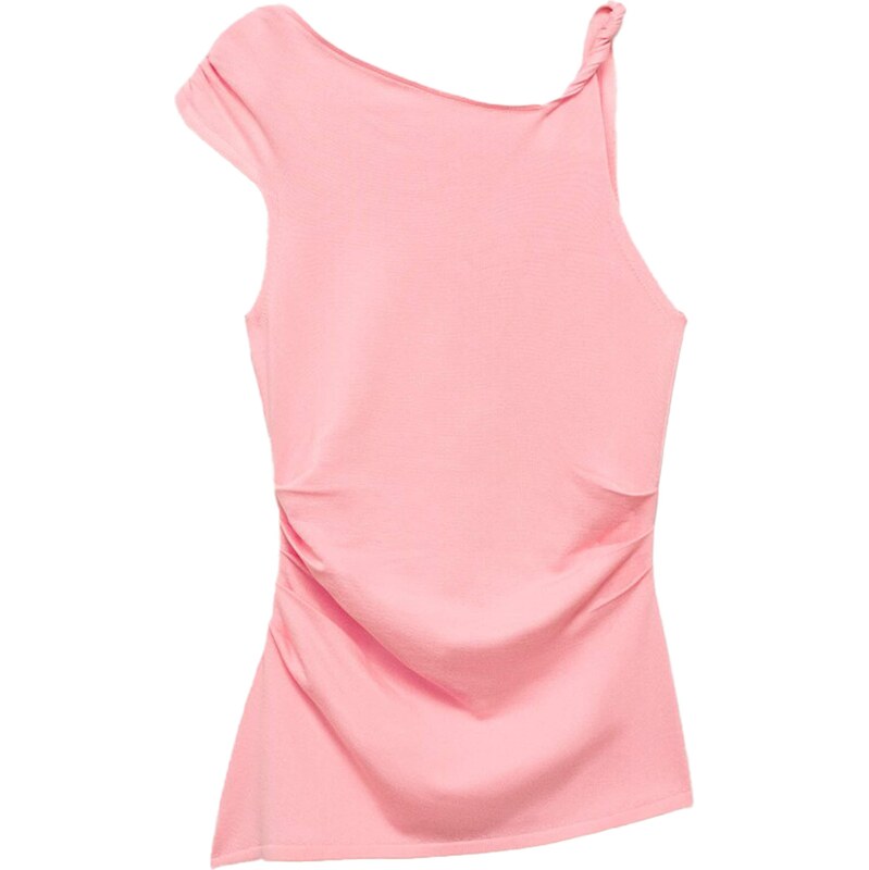 MANGO Top YENNY světle růžová