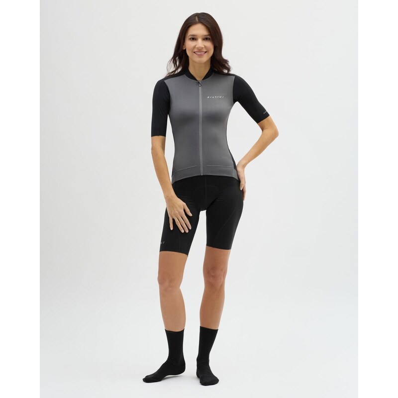 Dámský cyklistický silniční dres Silvini Stelvia černá/šedá 105588291