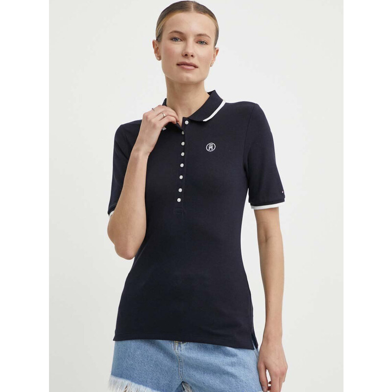 Tommy Hilfiger dámské tmavěmodré polo tričko