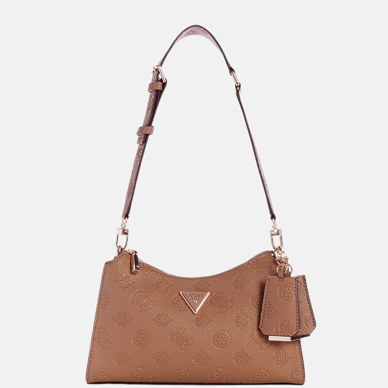 Hnědá kabelka Guess Cresidia top zip shoulder bag 56191