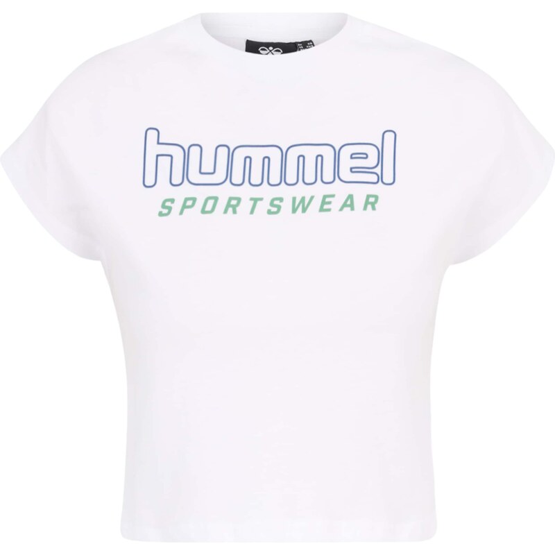 Hummel Tričko June modrá / zelená / bílá