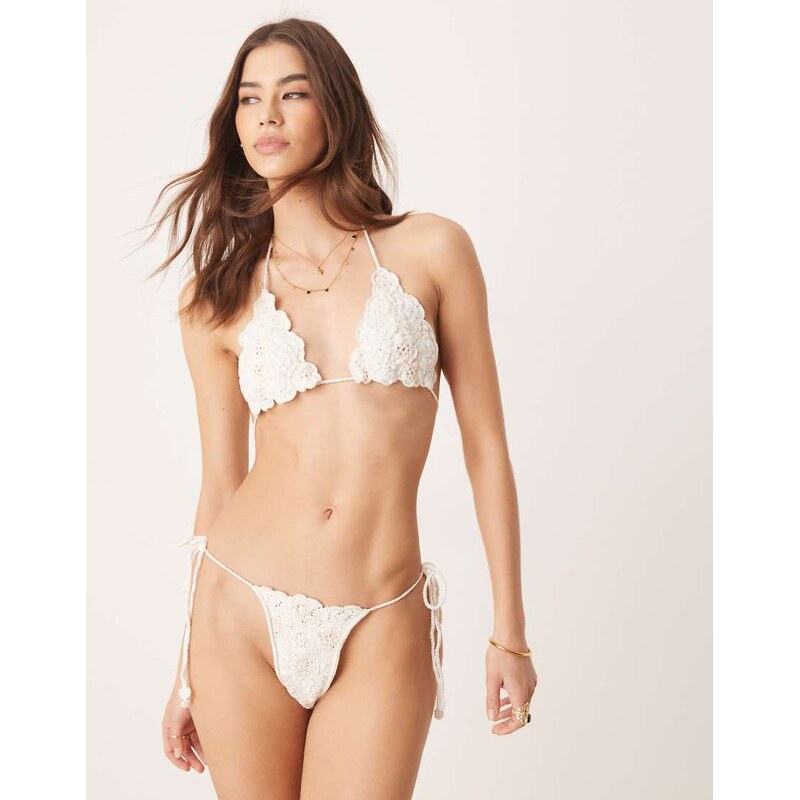 For Love And Lemons For Love & Lemons Floral crochet string bikini 105661563