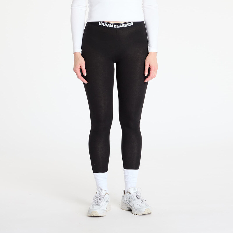 Legíny Urban Classics Ladies Logo Leggings Black M 87310100