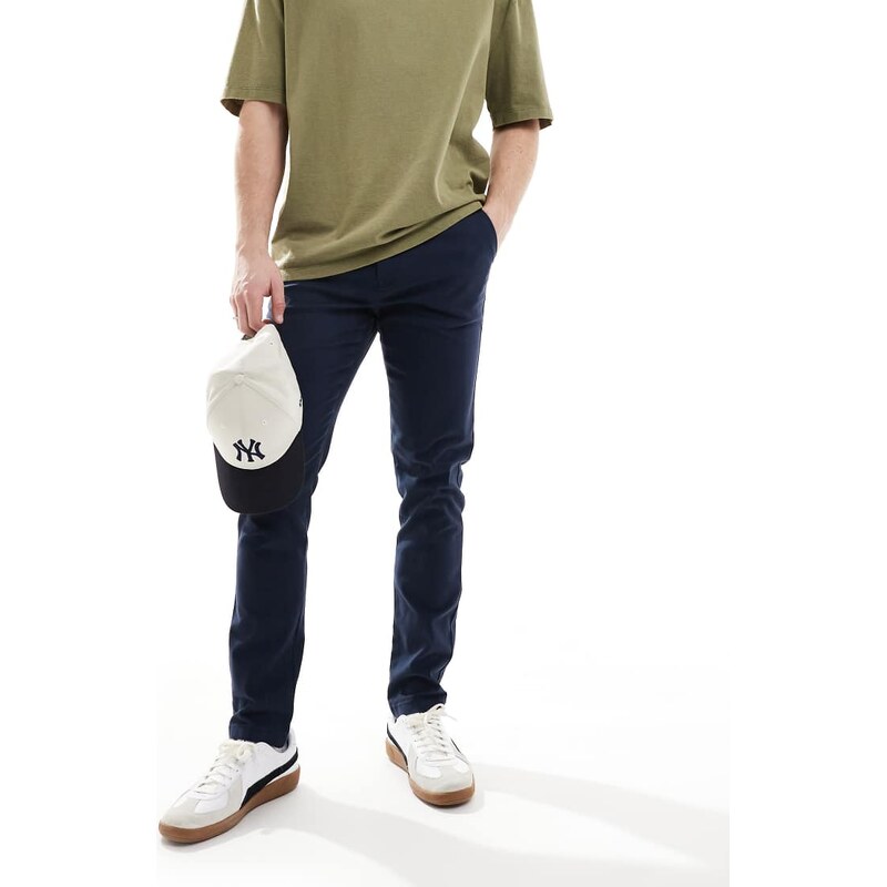 ASOS DESIGN skinny fit chinos in navy